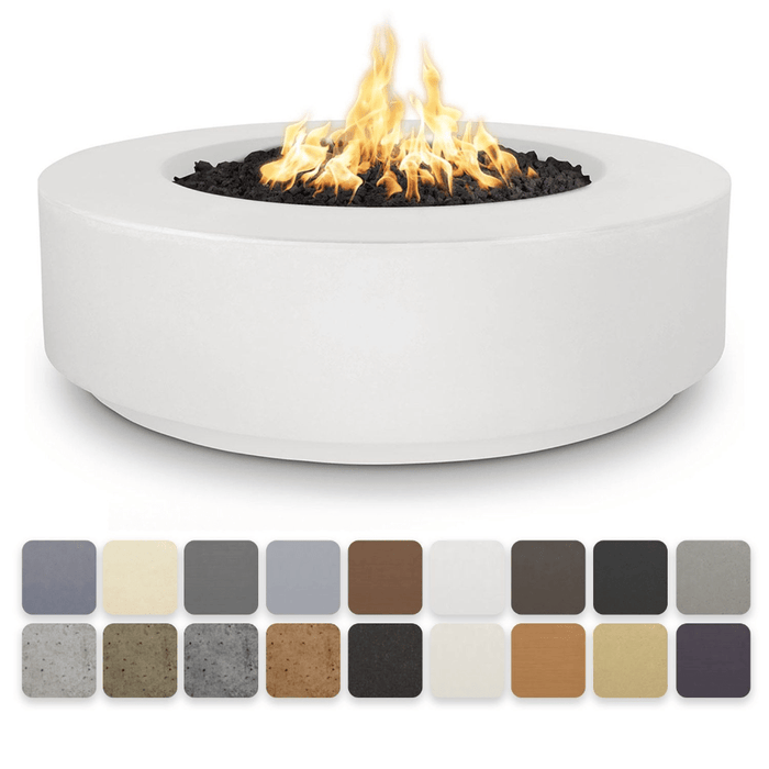 The Outdoor Plus - Occasional Height Florence GFRC Concrete Round Liquid Propane Fire Pit 42"