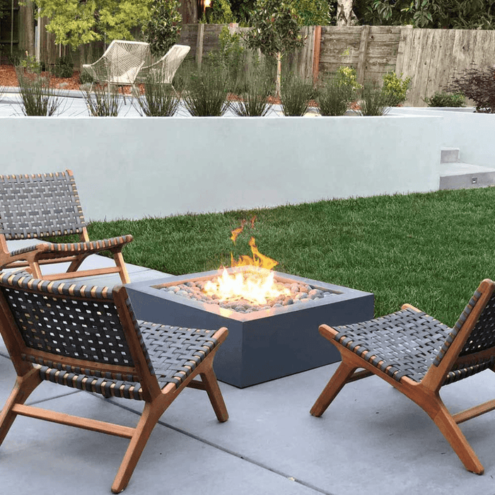 The Outdoor Plus - Quad GFRC Concrete Square Natural Gas Fire Pit 42"