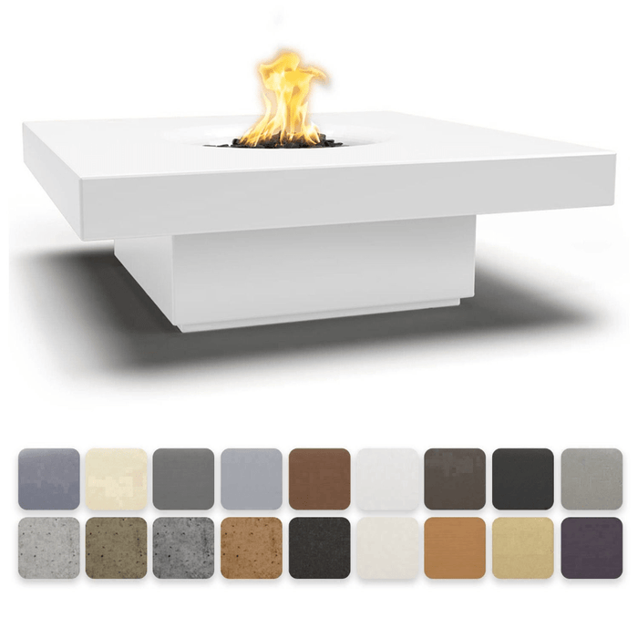 The Outdoor Plus - Balboa GFRC Concrete Square Natural Gas Fire Pit Table 48"