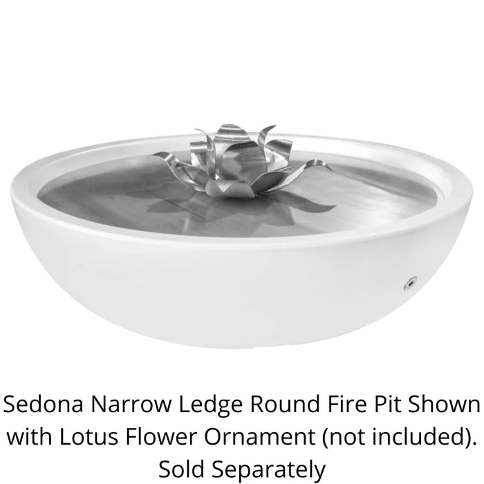 The Outdoor Plus - Sedona Narrow Ledge GFRC Concrete Round Liquid Propane Fire Pit 60"