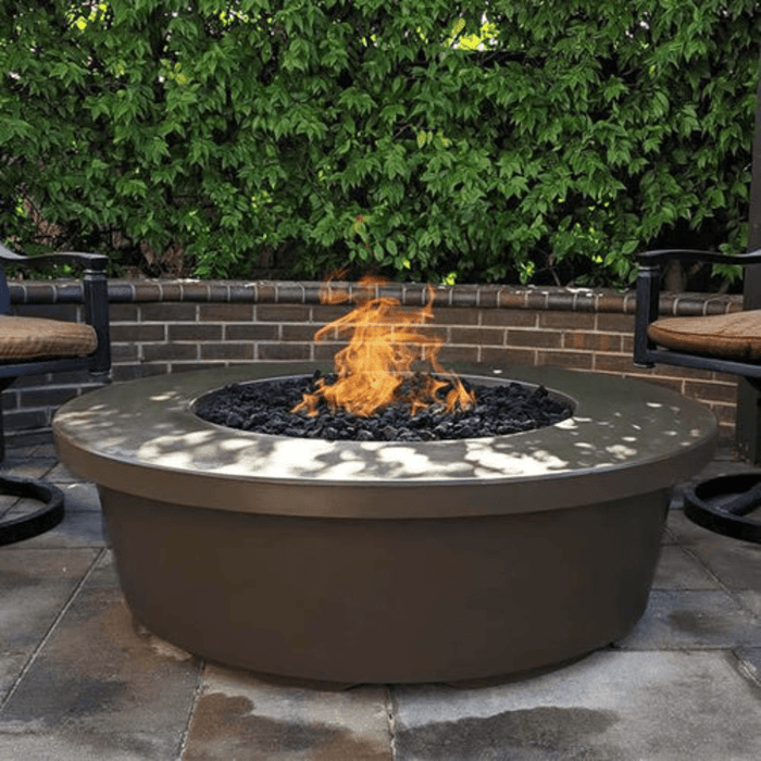 The Outdoor Plus - Tempe GFRC Concrete Round Liquid Propane Fire Pit 48"