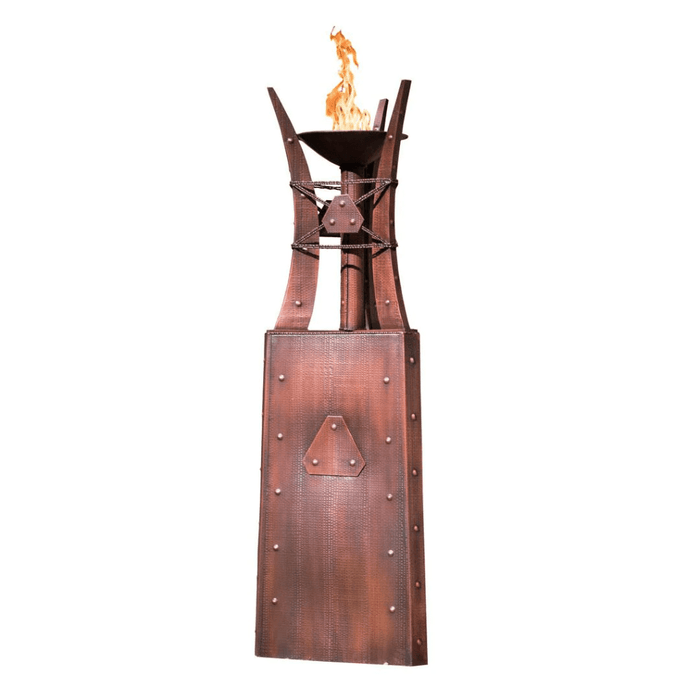 The Outdoor Plus - Outdoor Gas Fire Tower | Bastille Hammered Copper Square