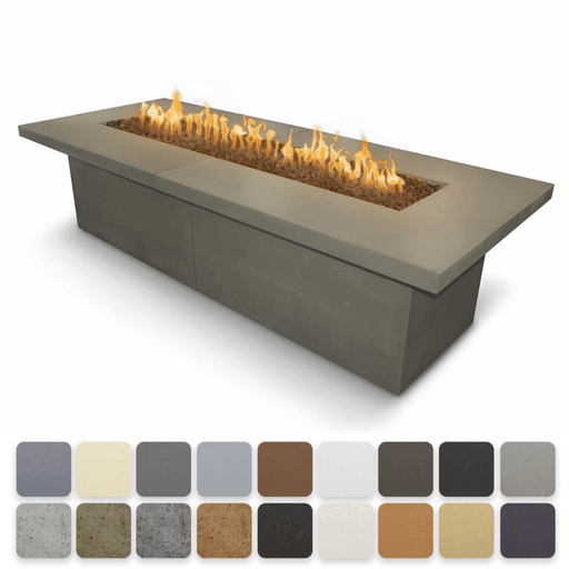 The Outdoor Plus - Newport GFRC Concrete Rectangle Liquid Propane Fire Table 72"