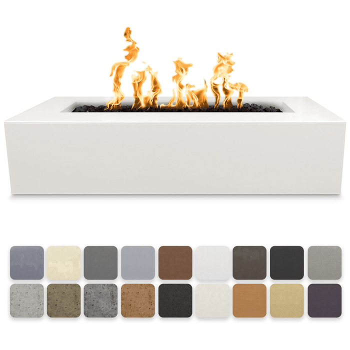 The Outdoor Plus - Regal GFRC Concrete Rectangle Liquid Propane Fire Pit Table 48"