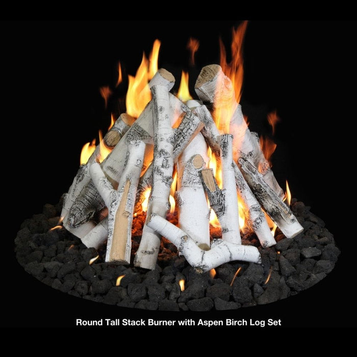 Grand Canyon Outdoor Round Tall Stack Gas Log Burner