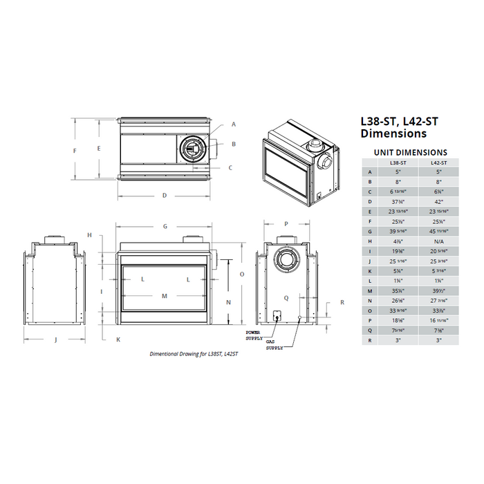 Montigo Phenom 38 See-Thru Direct-Vent Gas Fireplace - L38F