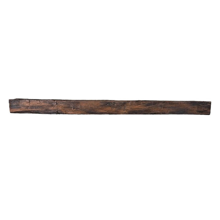 Lexington Hearth Hayloft Beam Concrete Faux Wood Mantel Shelf - Brown