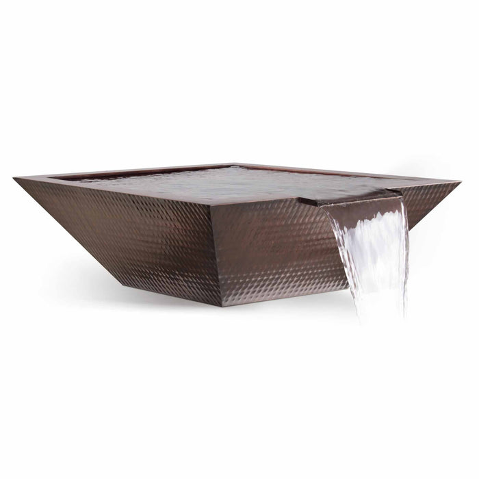 The Outdoor Plus - Maya Hammered Copper Square Water Bowl