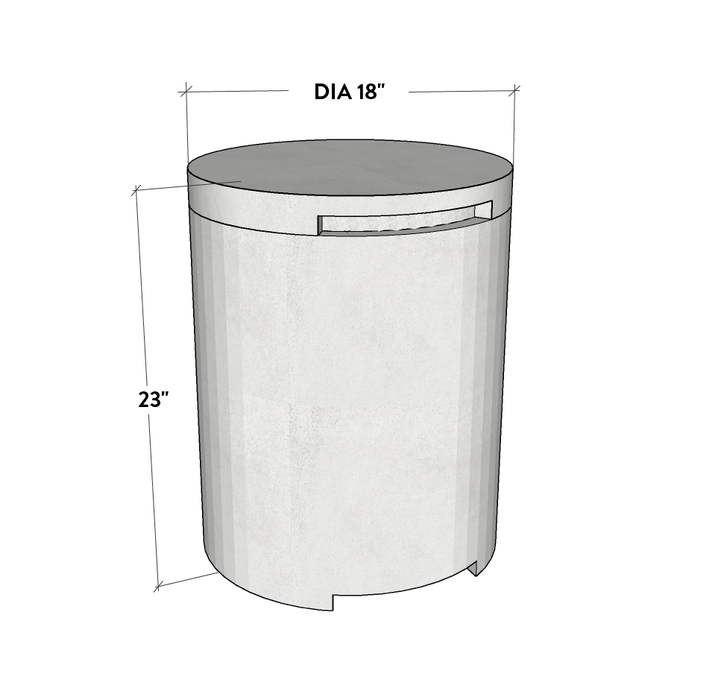 Concrete Propane Tank Enclosure - Round