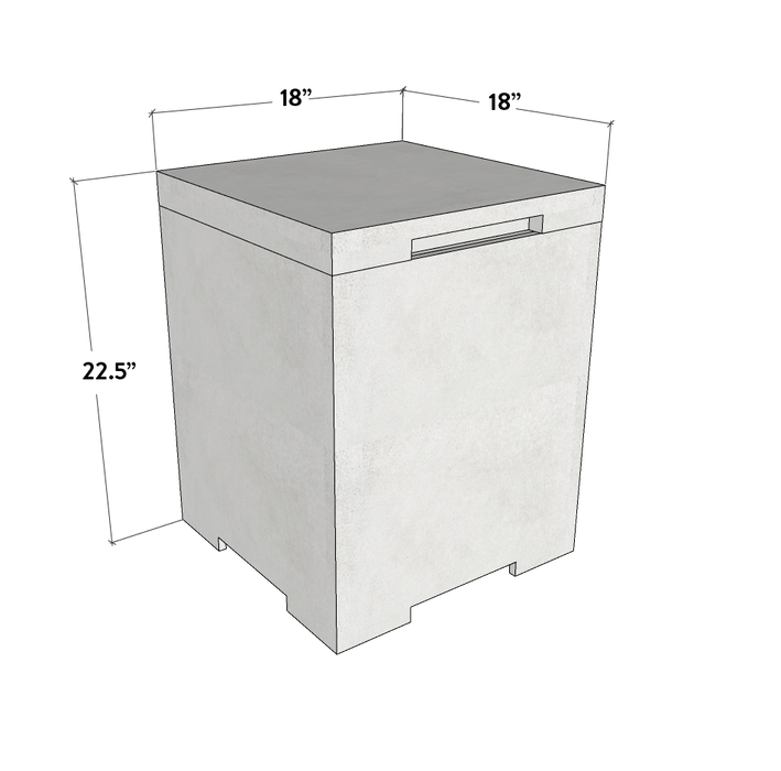 Concrete Propane Tank Enclosure - Square