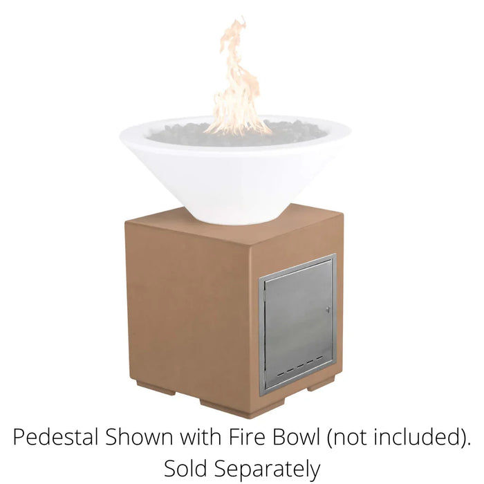 The Outdoor Plus - GFRC Concrete Pedestal with Access Door for Fire Bowl