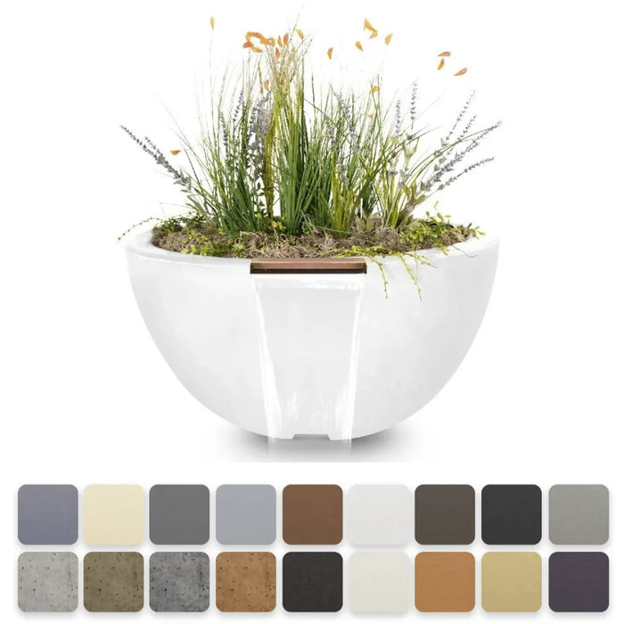 The Outdoor Plus - Luna GFRC Concrete Round Planter and Water Bowl