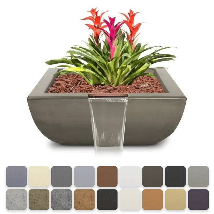 The Outdoor Plus Avalon GFRC Modern Concrete Planter & Water Bowl