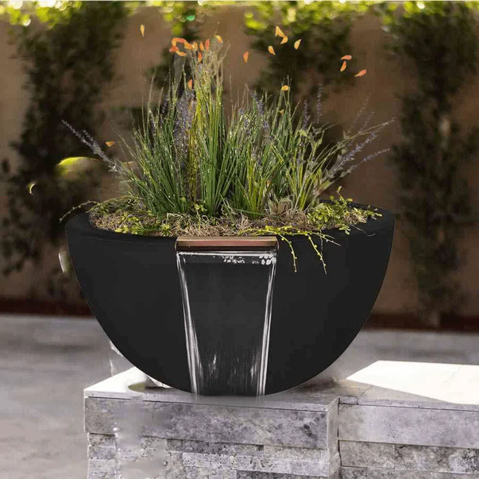 The Outdoor Plus - Luna GFRC Concrete Round Planter and Water Bowl