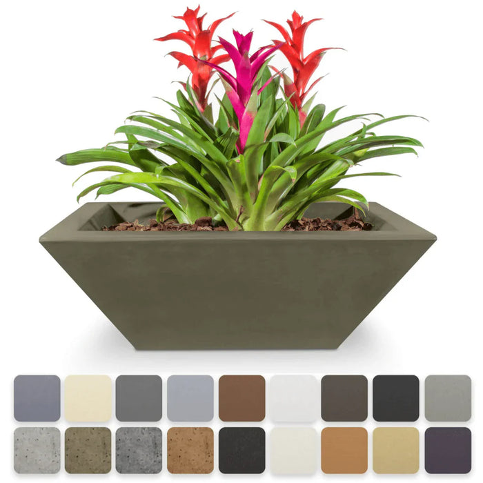 The Outdoor Plus - Maya GFRC Concrete Square Planter Bowl