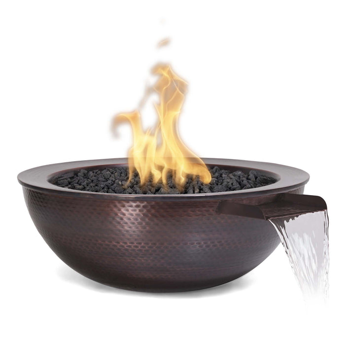 The Outdoor Plus - Sedona Hammered Copper Round Fire & Water Bowl 27"