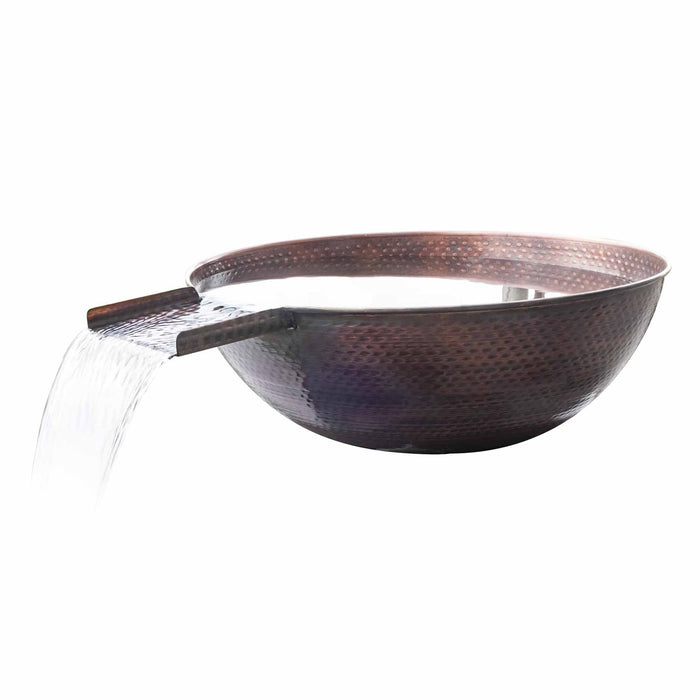 The Outdoor Plus - Sedona Hammered Copper Round Water Bowl 27"