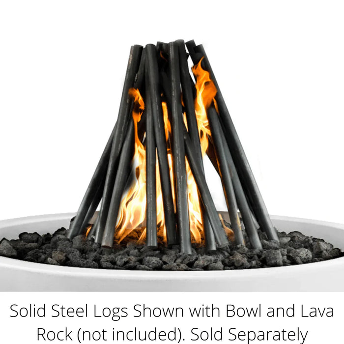 The Outdoor Plus - Solid Steel Logs Ornament for Fire Bowls and Pits 18"