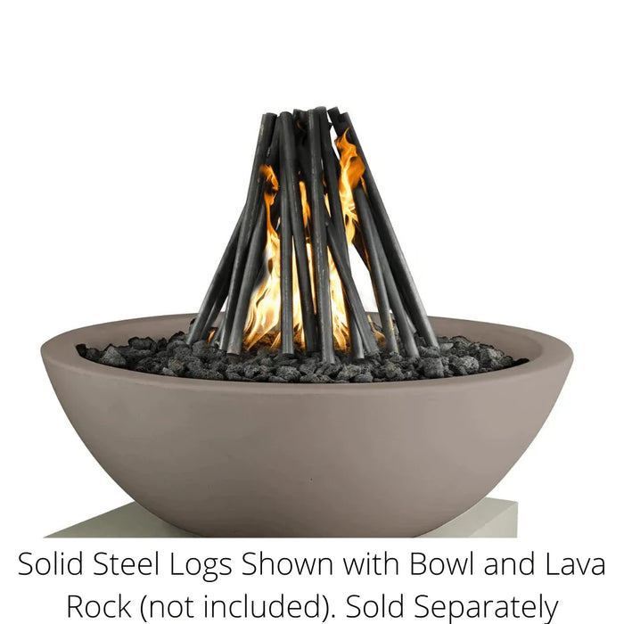 The Outdoor Plus - Solid Steel Logs Ornament for Fire Bowls and Pits 18"