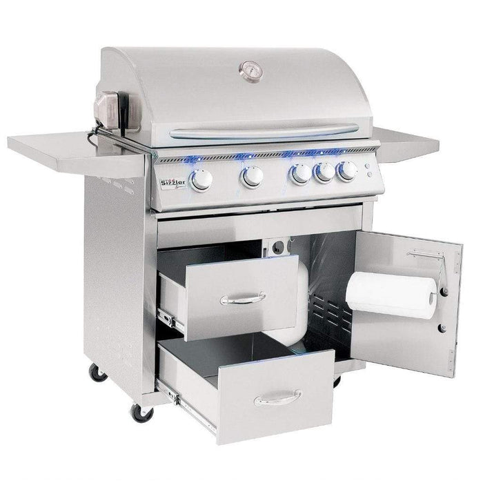 Summerset - Sizzler Pro 32" Standalone 4-Burner Gas Grill