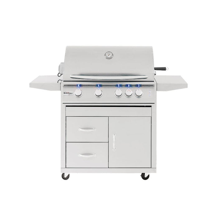 Summerset - Sizzler Pro 32" Standalone 4-Burner Gas Grill