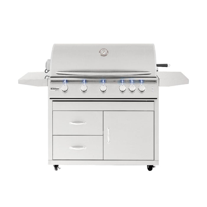 Summerset - Sizzler Pro 40" Standalone 5-Burner Gas Grill