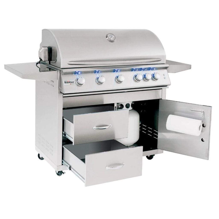 Summerset - Sizzler Pro 40" Standalone 5-Burner Gas Grill