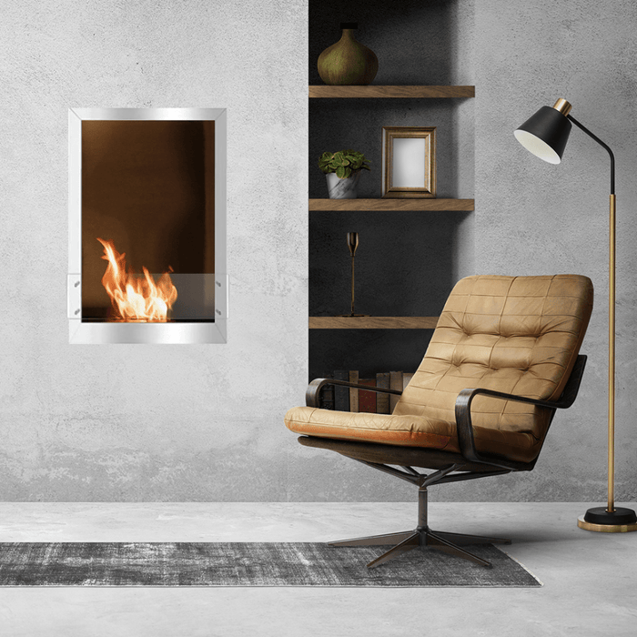 The Bio Flame 24-Inch Firebox SS Built-in Ethanol Fireplace