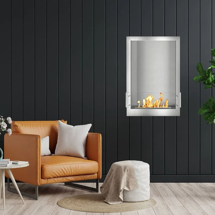 The Bio Flame 24-Inch Smart Firebox DS See-Through Ethanol Fireplace