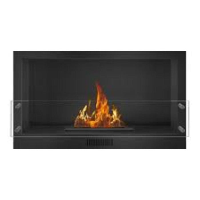 The Bio Flame 38-Inch Smart Firebox SS - Built-in Black Ethanol Fireplac