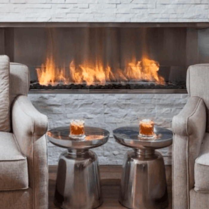 The Bio Flame 84-Inch Smart Firebox SS - Built-in Ethanol Fireplace