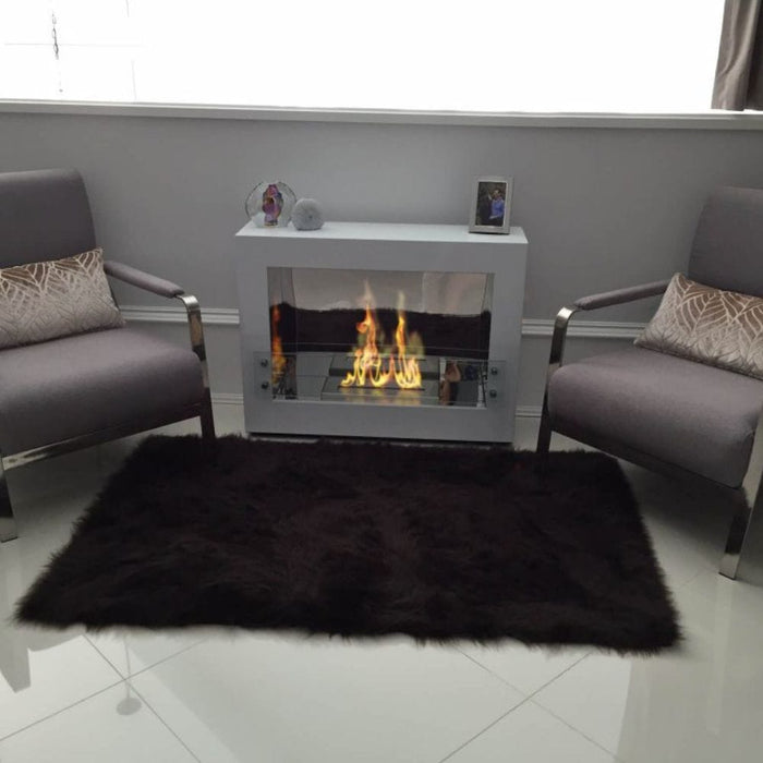 The Bio Flame Rogue 2.0 36-Inch Free Standing See-Through Ethanol Fireplace