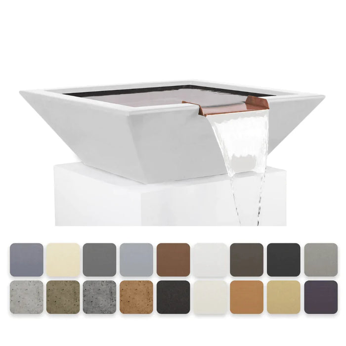 The Outdoor Plus - Maya GFRC Concrete Square Water Bowl