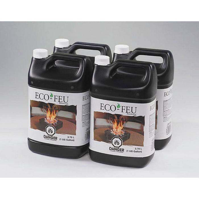Eco-Feu Superior Quality Bio-Ethanol Fuel - 4 x 1 Gallon Canisters (FL-00053-NS)